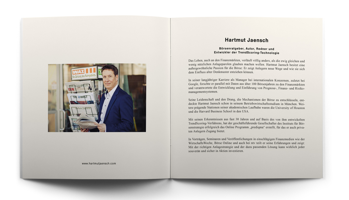 Seiten zwei und drei der Broschüre von Hartmut Jaensch auf hartmutjaensch.com